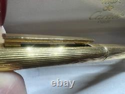 MUST DE CARTIER Vendome Trinity Gold Plated Ballpoint Pen With Case