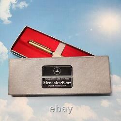 Mercedes Benz ballpoint pen gold with box Free Shipping From JP