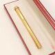 Mint Les Must De Cartier Vendome Trinity Ribbed Design Gold Plated Ballpoint Pen