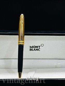 Montblanc Black-Gold Luxury Pen Black Ink Smooth Writing Ballpoint Pen