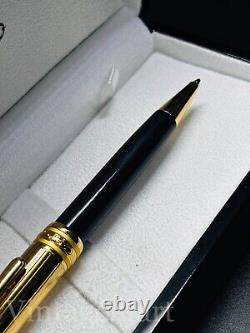 Montblanc Black-Gold Luxury Pen Black Ink Smooth Writing Ballpoint Pen