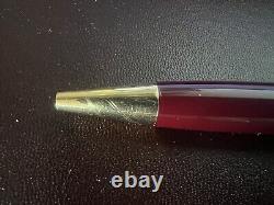 Montblanc Meisterstuck Bordeaux Ballpoint Pen With Gold Accents And Case