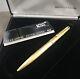 Montblanc Meisterstuck Solitaire Gold Plated Twist Ballpoint Pen Withbox W. Germany