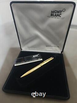 Montblanc Meisterstuck Solitaire Gold Plated Twist Ballpoint Pen withBox W. Germany