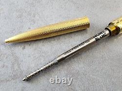 Montblanc Meisterstuck Solitaire Gold Plated Twist Ballpoint Pen withBox W. Germany