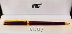 Montblanc Noblesse Oblige Ballpoint Pen 18k Gold Bordeaux/Burgundy Boxed +Refill