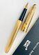 Montblanc, Solitaire, Barley, Roller Pen, Gold Plated, Like New, In Box