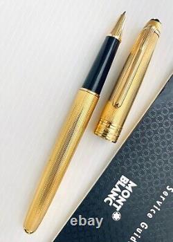 Montblanc, Solitaire, Barley, Roller Pen, Gold Plated, Like New, In Box