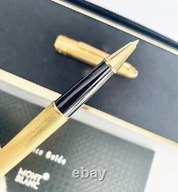 Montblanc, Solitaire, Barley, Roller Pen, Gold Plated, Like New, In Box