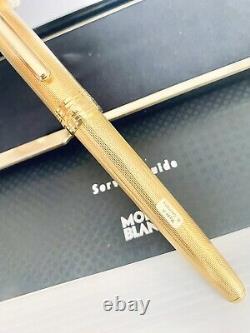 Montblanc, Solitaire, Barley, Roller Pen, Gold Plated, Like New, In Box