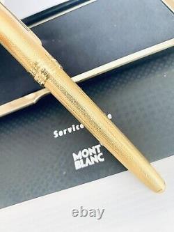 Montblanc, Solitaire, Barley, Roller Pen, Gold Plated, Like New, In Box