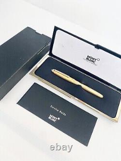 Montblanc, Solitaire, Barley, Roller Pen, Gold Plated, Like New, In Box