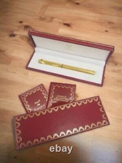 Must De Cartier Pen Vintage 1973 Stylo Billie Gold Plated