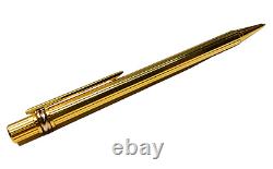 Must De Cartier Trinity Lined Gold Ballpoint Pen with twist mechanism -Pre-owned