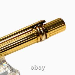Must De Cartier Trinity Lined Gold Ballpoint Pen with twist mechanism -Pre-owned