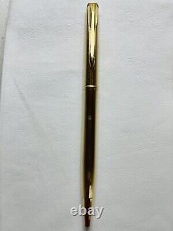 New Rolex Ballpoint yellow gold Pen With Box twist type blue ink by Parker Rare