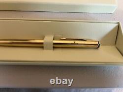 New Rolex Ballpoint yellow gold Pen With Box twist type blue ink by Parker Rare