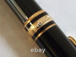 Official Dealer Brand NEW MontBlanc Black Resin &Gold Meisterstuck Ballpoint Pen