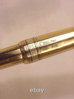 + Omas All Vermeil Ballpoint Pen, Gold Plated Over Solid Sterling, Operates