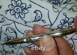 Original Vintage Gucci Bamboo Pen, Hallmarked 925 Silver/Gold Gucci Italy
