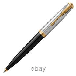 PARKER 51 Premium Ballpoint Pen Black Gold Trim NEW