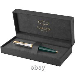 PARKER 51 Premium Ballpoint Pen Forest Green Gold Trim NEW