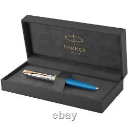 PARKER 51 Premium Ballpoint Pen Turquoise Gold Trim NEW