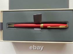 PARKER Ballpoint Pen Red & Gold Trim with Box PM0219
