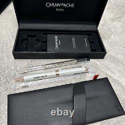 PATEK PHILIPPE CARAN d'ACHE Ballpoint Pen Pearl White Rose Gold Brand New