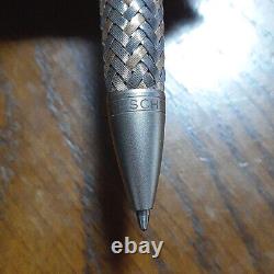 PORSCHE DESIGN Faber-Castell Tec Flex Gold&Silver Stainles Ballpoint Pen wz/Box