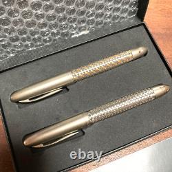 PORSCHE DESIGN Faber-castell Silver&Gold Cap type Ballpoint Pen(Set of 2) wz/Box