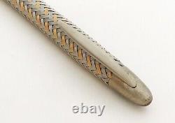PORSCHE DESIGN x FABER CASTELL Tec Flex Silver/Gold Ballpoint Pen withBox Mini car