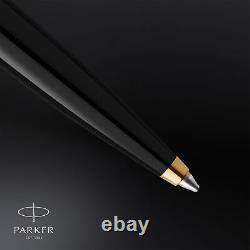 Parker 51 Ballpoint Pen Delux Black Medium 18k Gold Nib Black Ink Gift Box