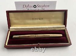 Parker 61 Presidential 9ct solid gold Perle fountain pen + box