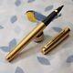 Parker 75 Gold Plated French-grid Insignia Rollerball Pen Boxed Rare Vintage