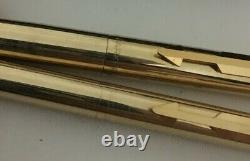 Parker Flighter Arrow Gold Plated Fountain Pen Ball Point Pen Set