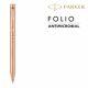 Parker Folio Antimicrobial Rose Gold Ball Pen With Blue Ink