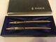 Parker Gold Plated Set Of 2 Ballpoint Pen & Mechanical Pencil With Box 1975