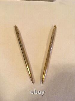Parker Gold Plated Set of 2 Ballpoint Pen & Mechanical Pencil With Box 1975