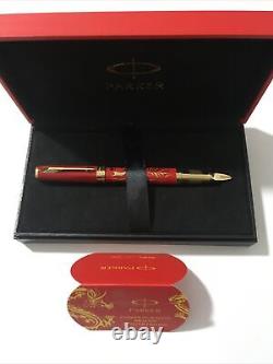 Parker Ingenuity Large Red Dragon Limited Edition 5th Technology Pen-boxed