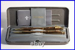 Parker Insignia Set Pencil & Ballpoint Pen in Gold & Blue Striped