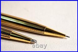 Parker Insignia Set Pencil & Ballpoint Pen in Gold & Blue Striped