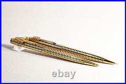 Parker Insignia Set Pencil & Ballpoint Pen in Gold & Blue Striped