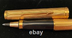 Parker Premier MkI Gold Plated Barleycorn grain d'orge rollerball pen + refill