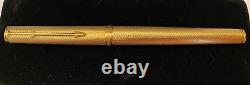 Parker Premier MkI Gold Plated Barleycorn grain d'orge rollerball pen + refill