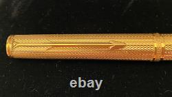 Parker Premier MkI Gold Plated Barleycorn grain d'orge rollerball pen + refill