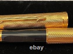 Parker Premier MkI Gold Plated Barleycorn grain d'orge rollerball pen + refill