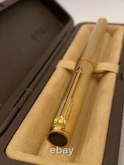 Parker Premier MkI Gold Plated Barleycorn grain d'orge rollerball pen + refill