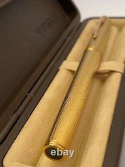 Parker Premier MkI Gold Plated Barleycorn grain d'orge rollerball pen + refill