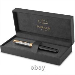 Parker Sonnet BallPoint Pen Premium Metal 18K Gold Nib Black Ink Gift Box